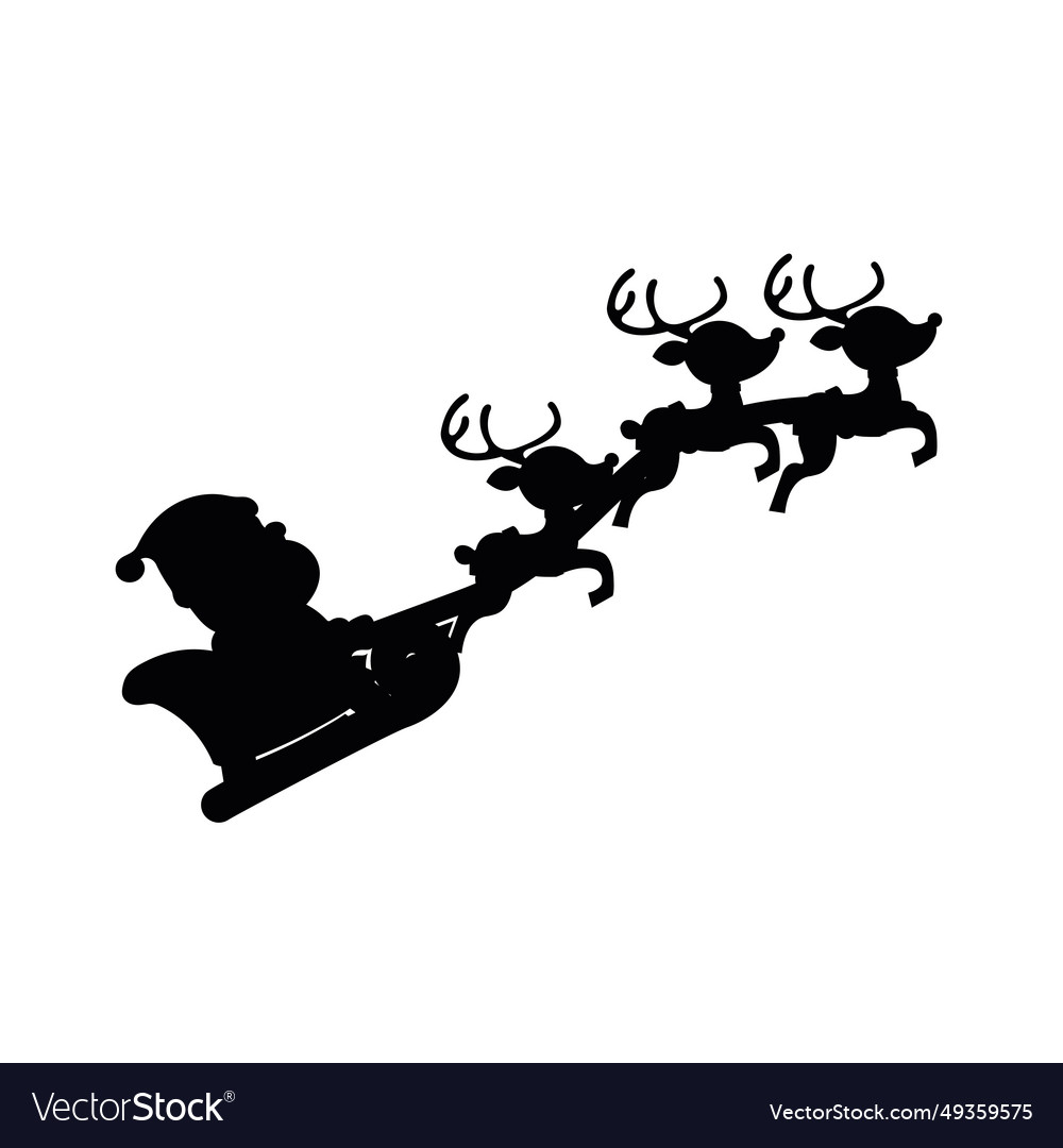 Isolated silhouette of christmas sled Royalty Free Vector