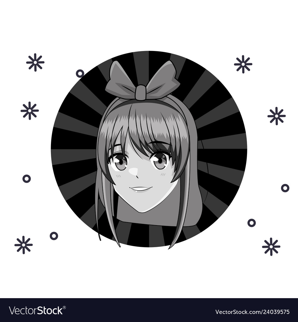 Manga anime young woman