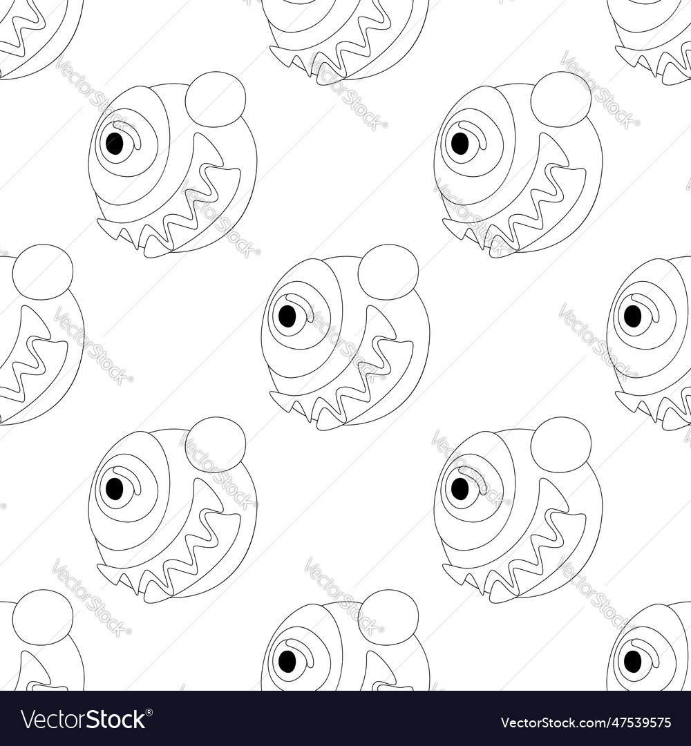 Seamless pattern with psyhodelical print vector image Seamless pattern with psyhodelical print
