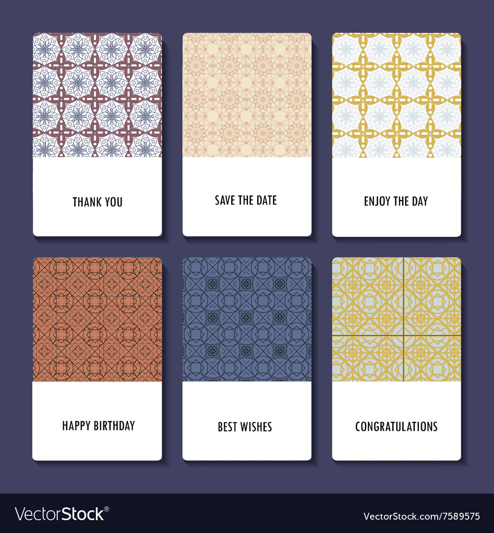 Set of ethnic seamless patterns