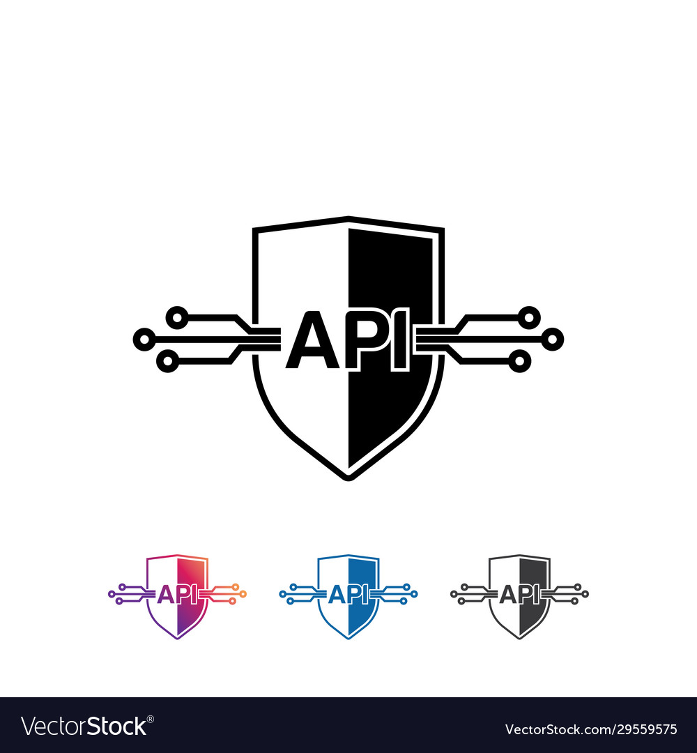 Shield api interface icon vector image Shield api interface icon