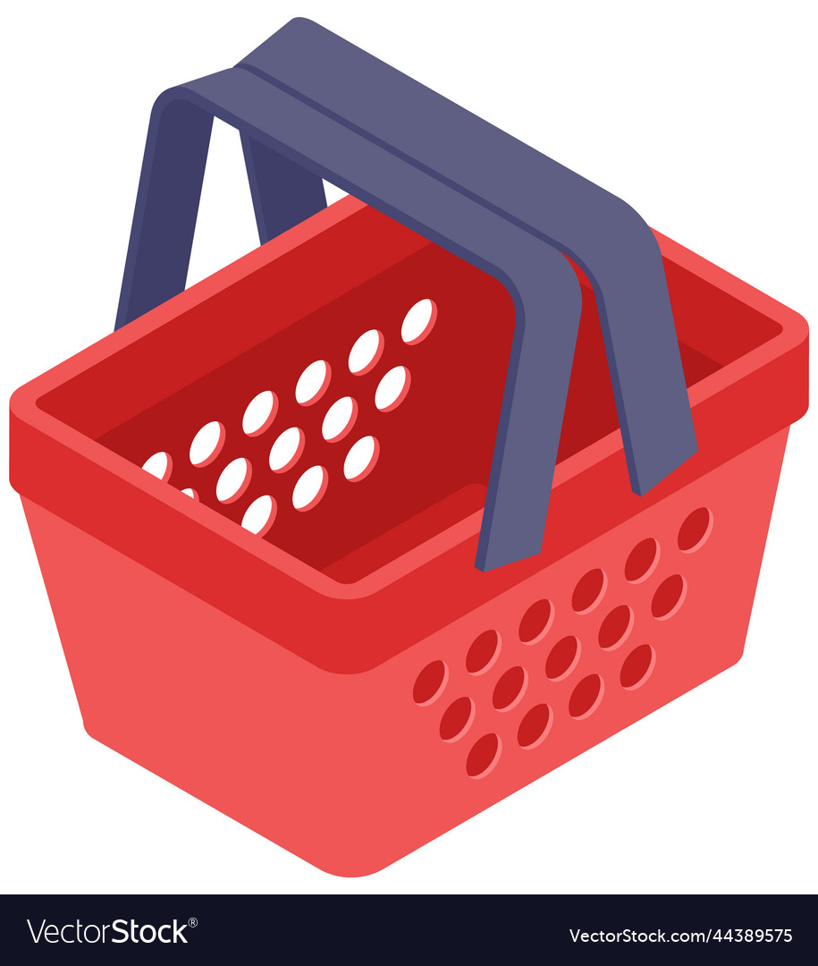 Shopping basket with handle supermarket item