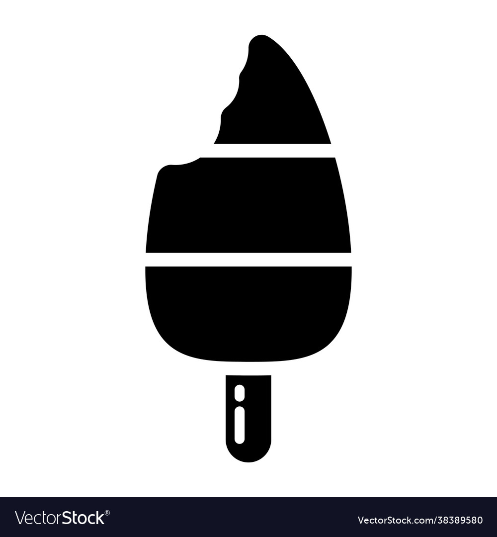 Bite popsicle Royalty Free Vector Image - VectorStock