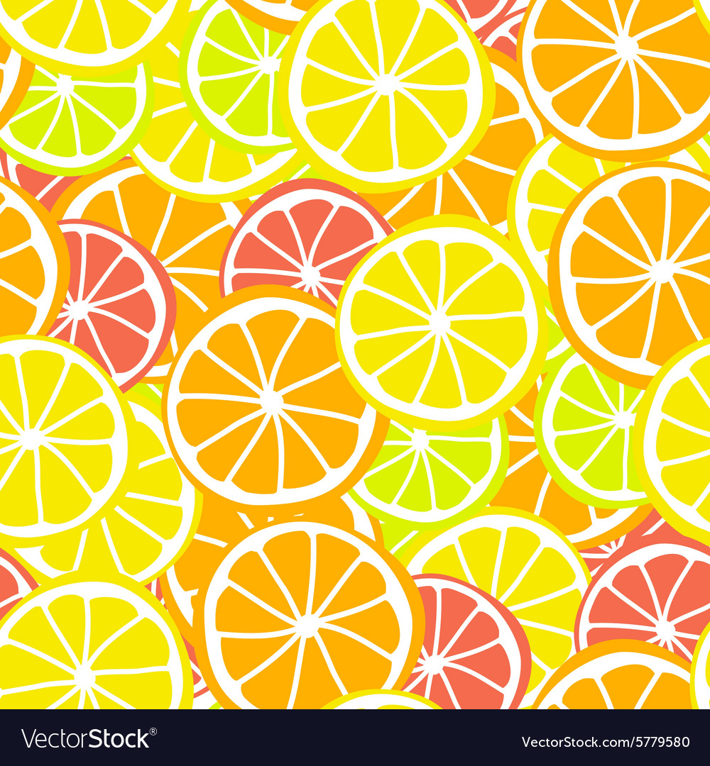 Citrus Slice Seamless Pattern