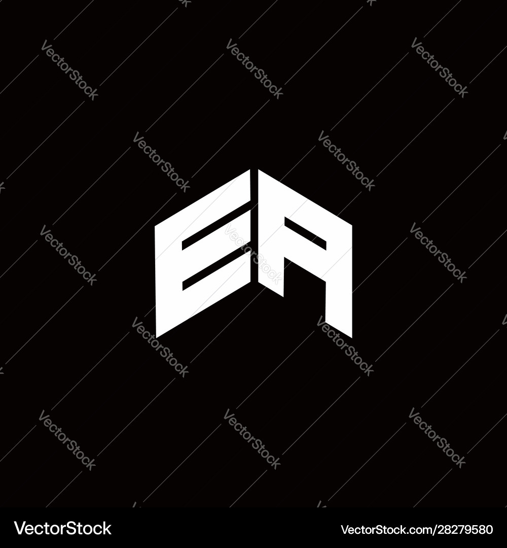 Ea logo monogram modern design template Royalty Free Vector
