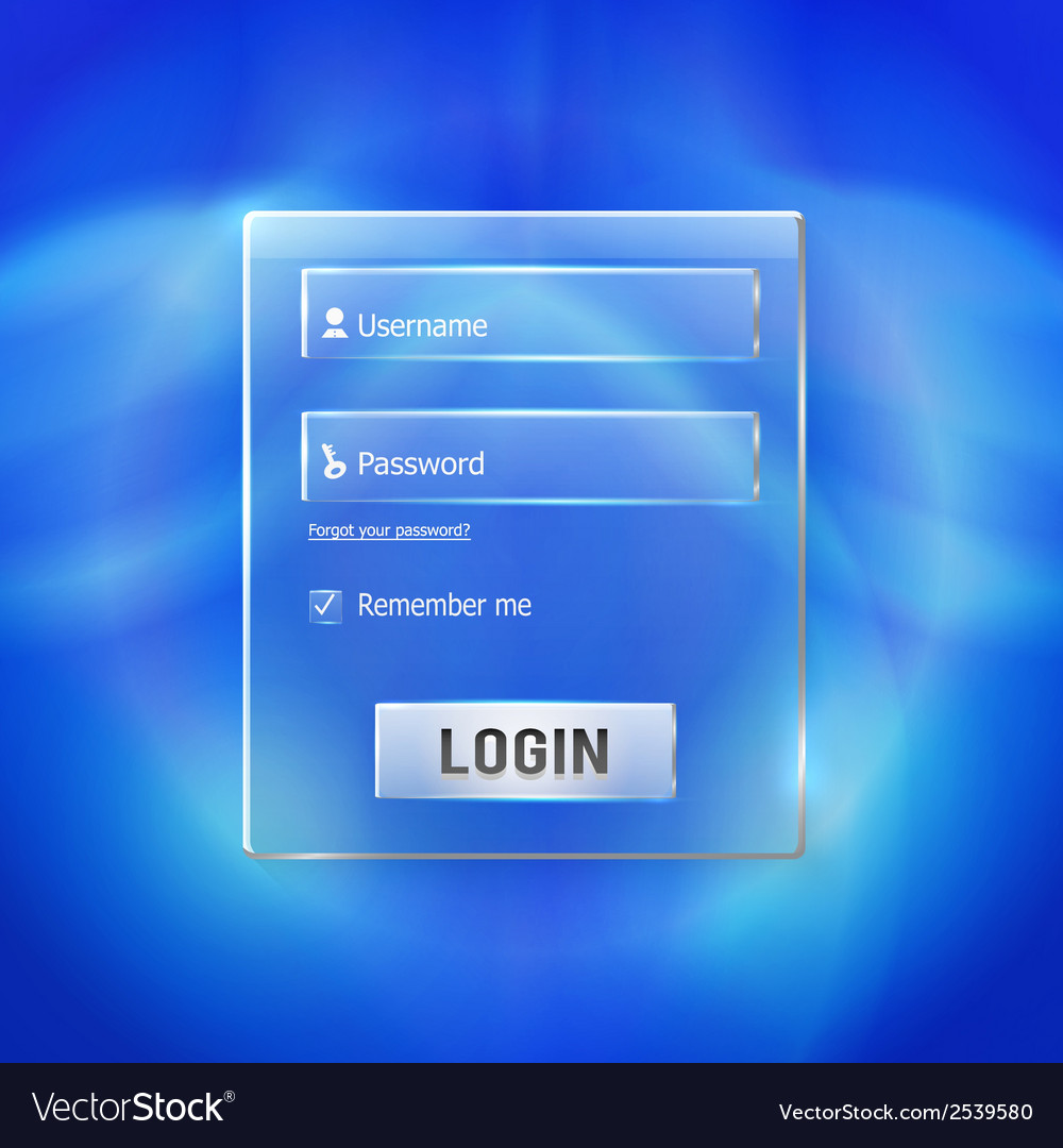 Login and register web glossy form
