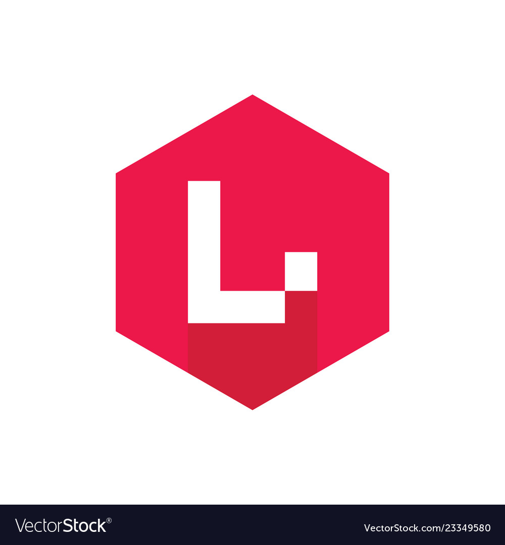 Modern Letter L Hexagon Logo