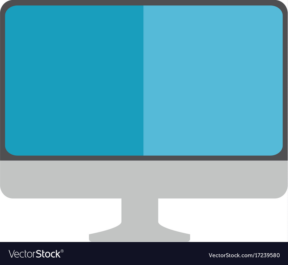 Monitor computer isolated icon