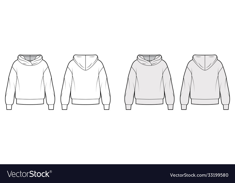 Oversized cotton-fleece hoodie technical fashion