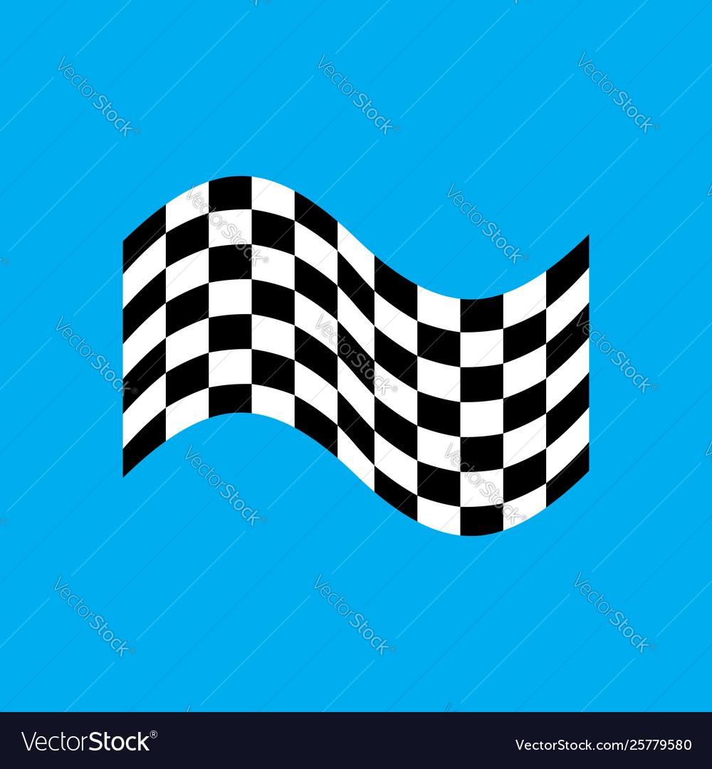 Racing flag isolated finish banner