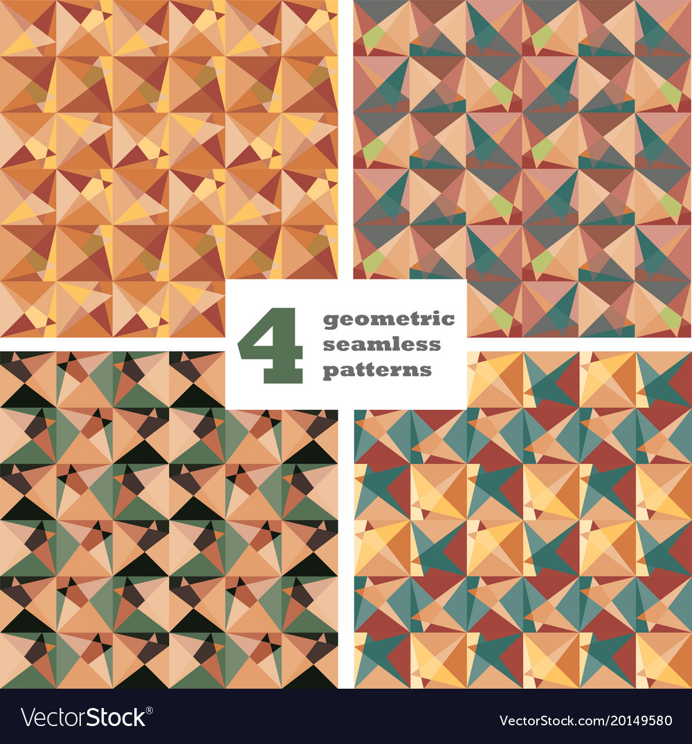 Set of geometric seamless pattern abstract