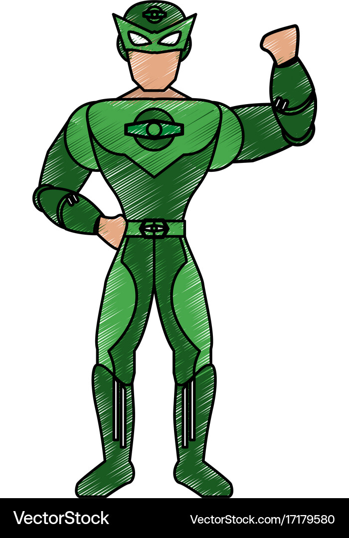 Superhero character cartoon Royalty Free Vector Image