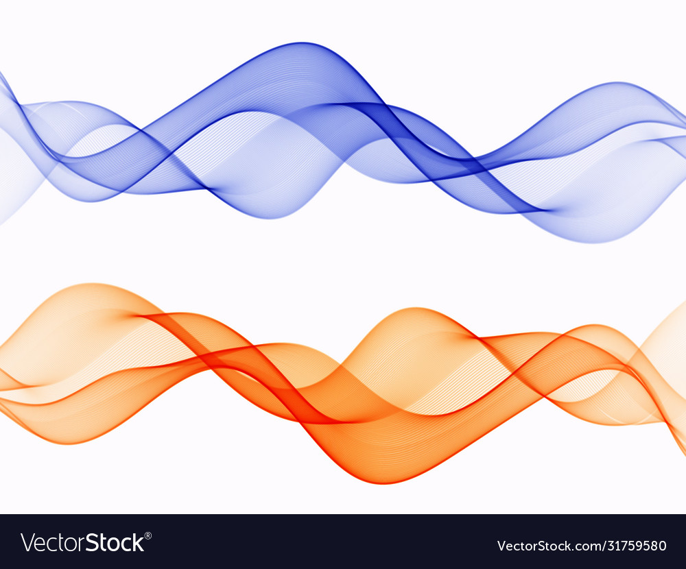 Waved design element wave set flow eps10 vector image Waved design element wave set flow eps10
