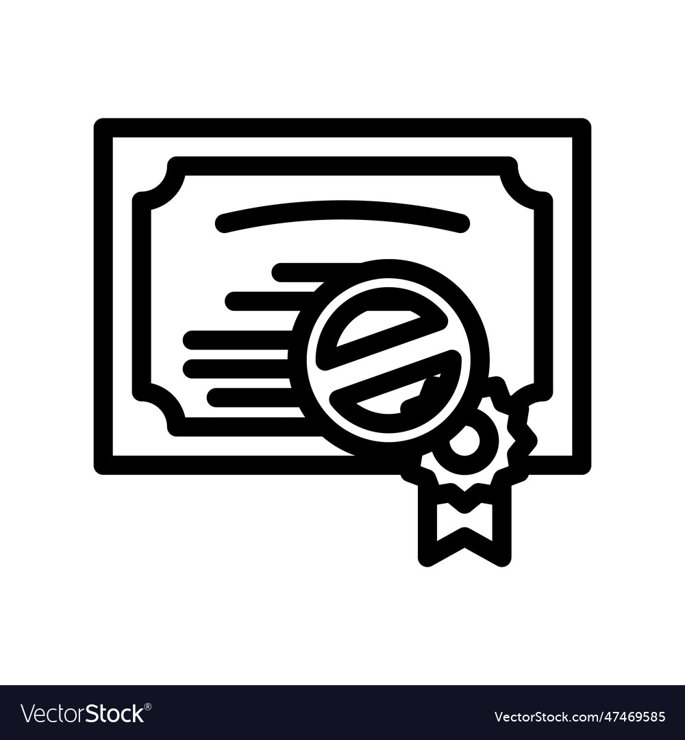 Audit refuse line icon Vector Image Audit refuse line icon