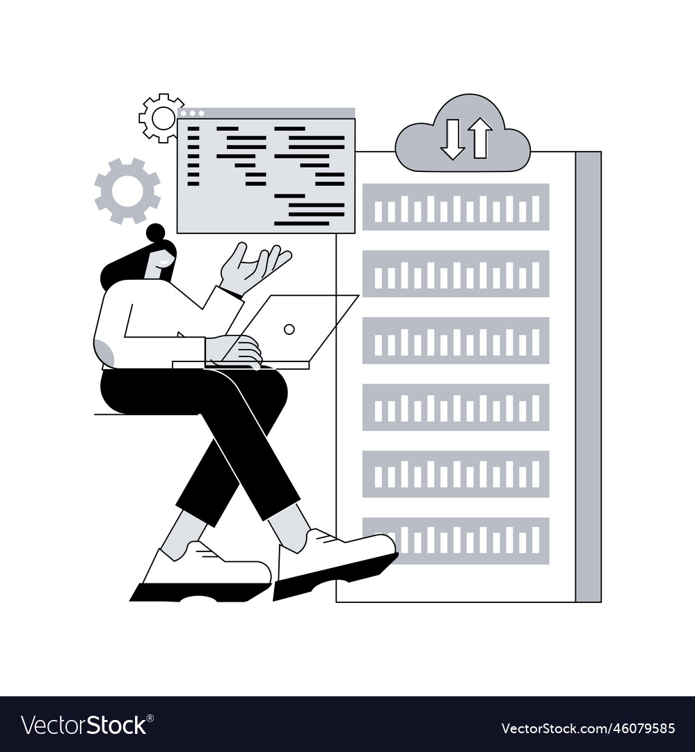 Big data developer abstract concept vector image Big data developer abstract concept