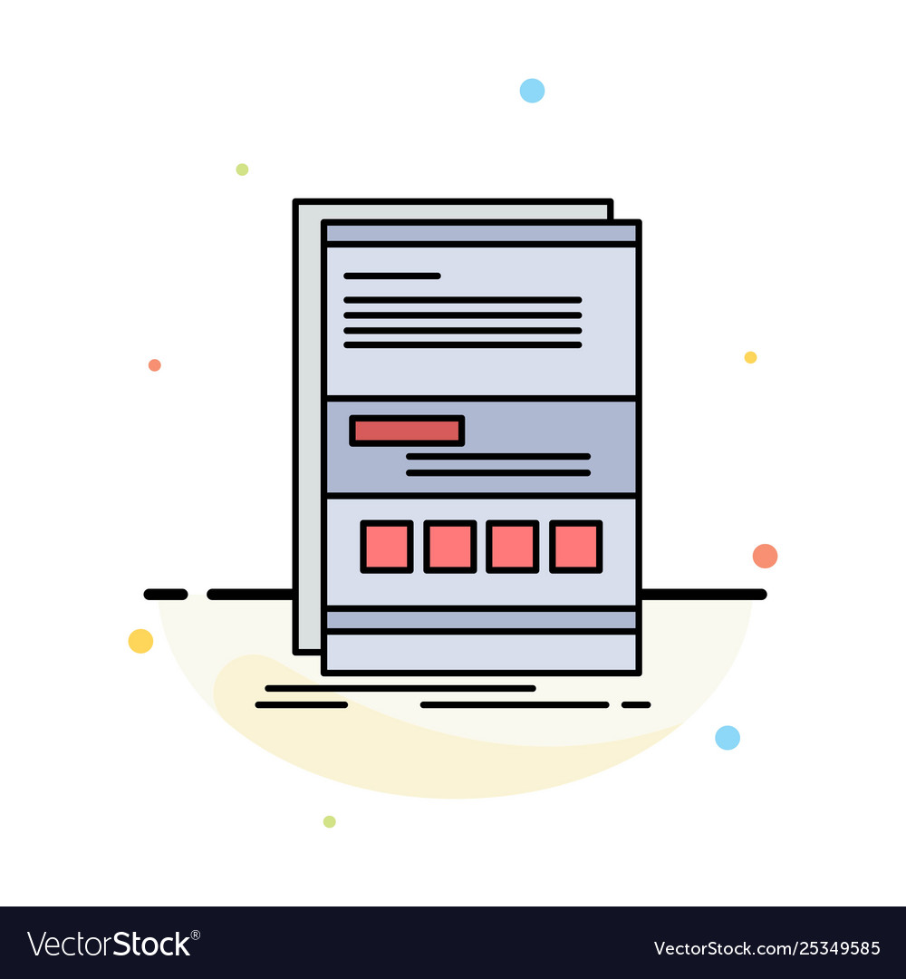 Browser dynamic internet page responsive flat Vector Image Browser dynamic internet page responsive flat