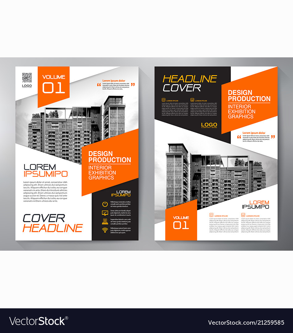 Business Brochure Flyer Design Leaflets A4 Vector Image 0515