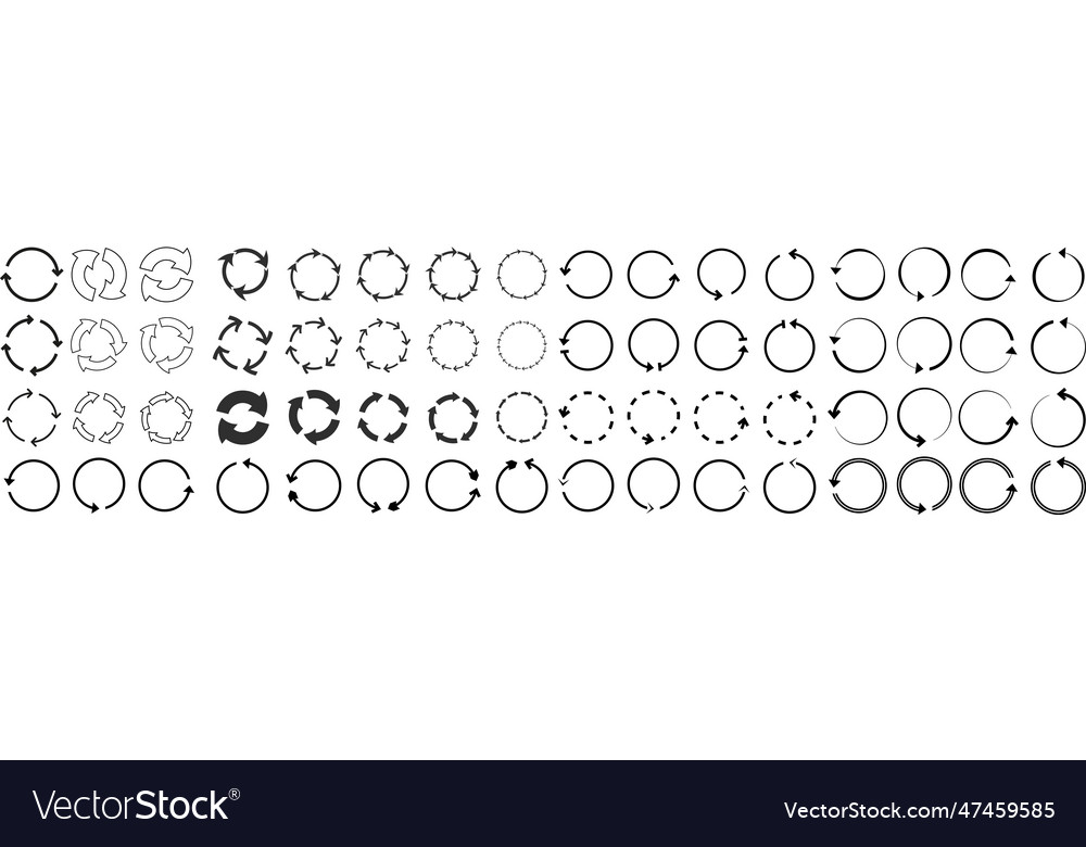 Circle arrows round reload or repeat icon rotate