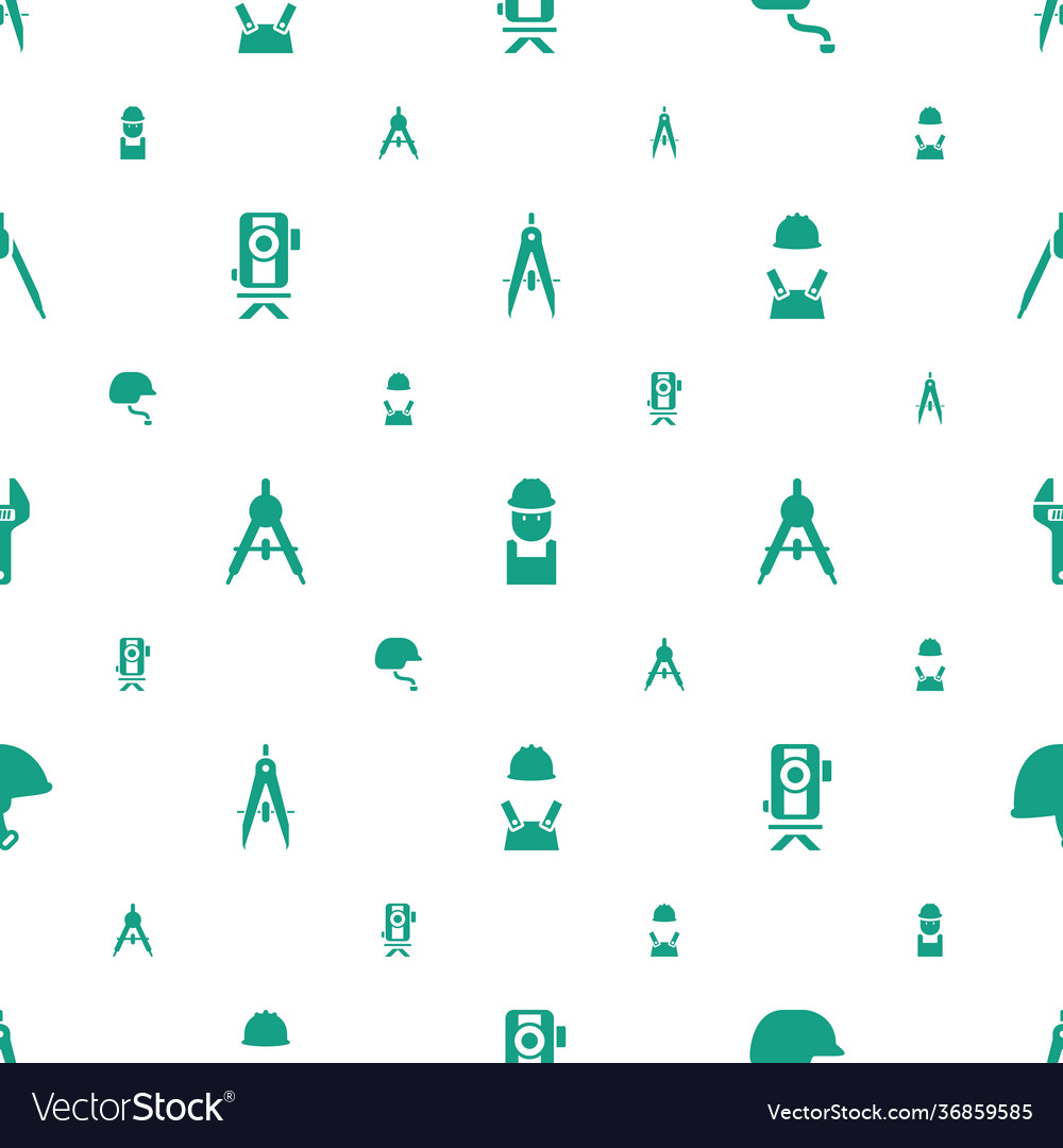 Engineer icons pattern seamless white background vector image Engineer icons pattern seamless white background