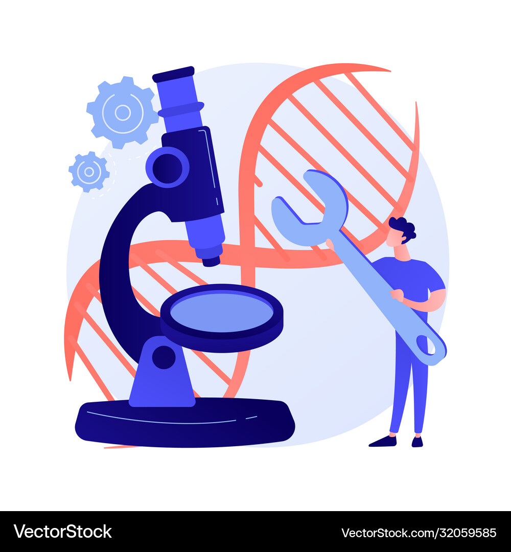 Gene engineering concept metaphor Royalty Free Vector Image