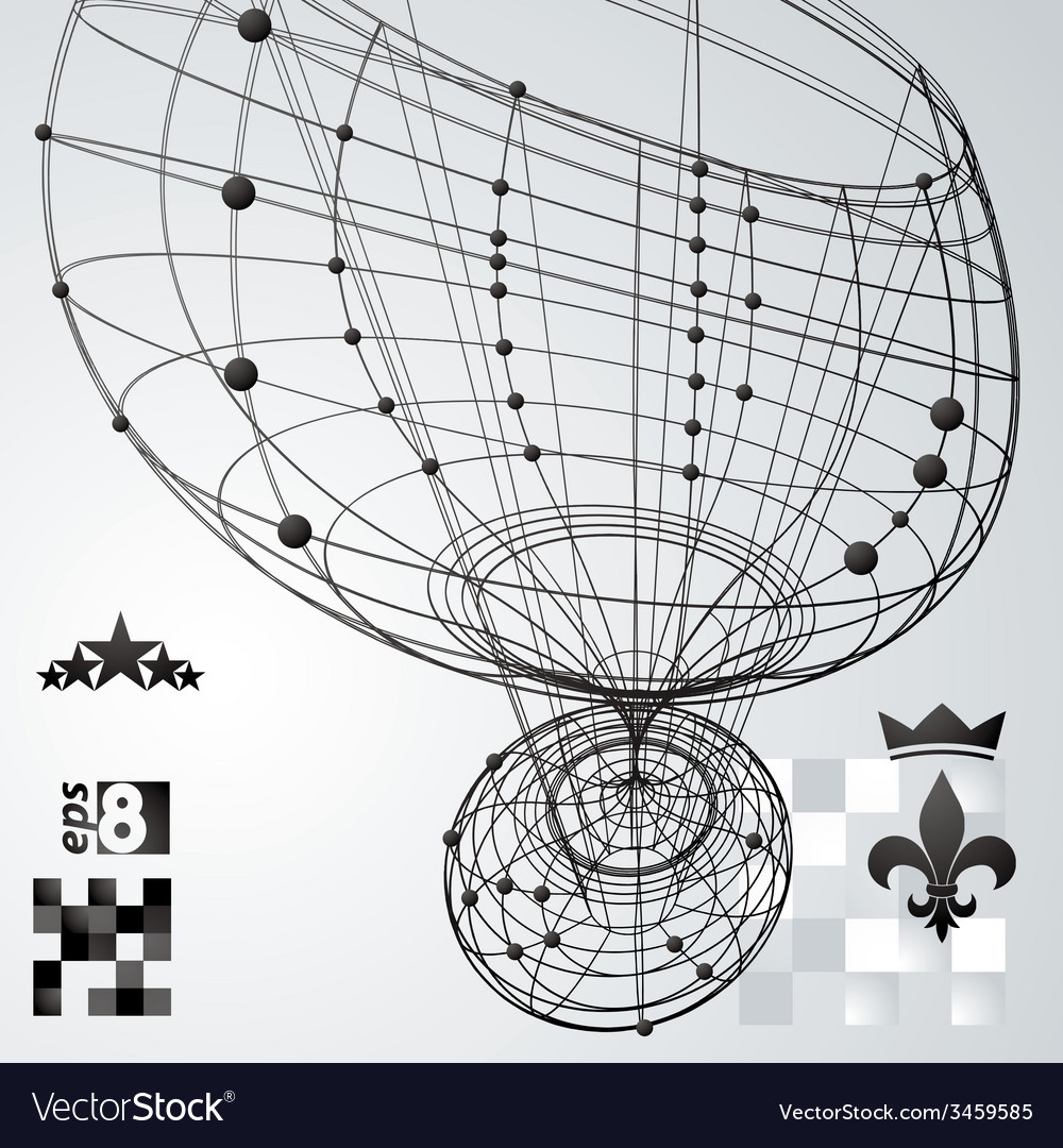 Geometric abstract 3d complicated lattice backdrop