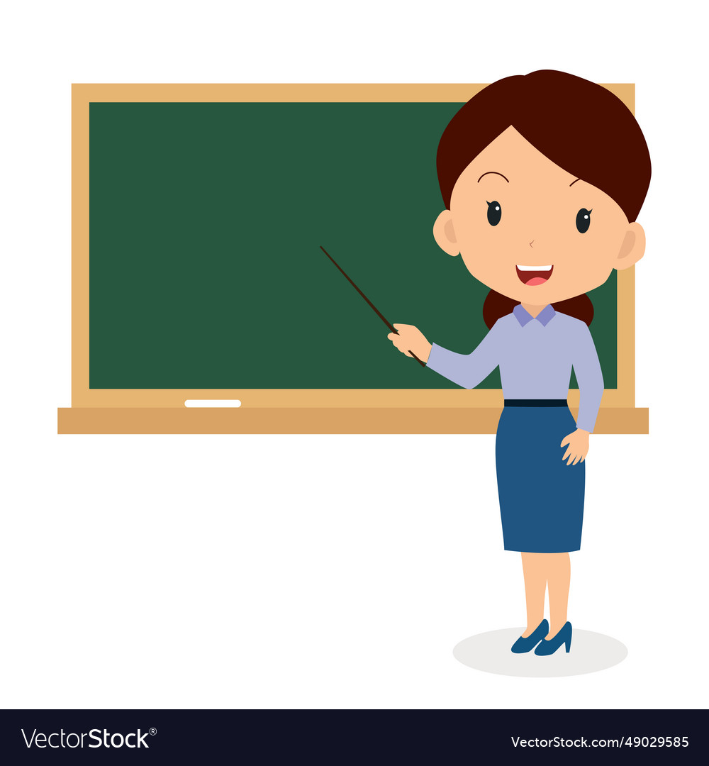 Image of a professor giving lecture in clad