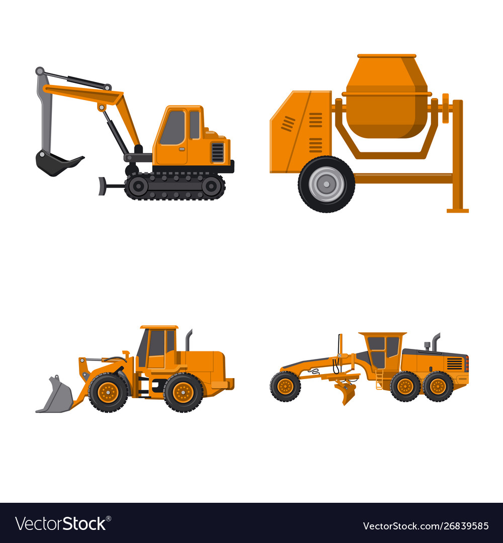 Isolated object build and construction logo vector image Isolated object build and construction logo