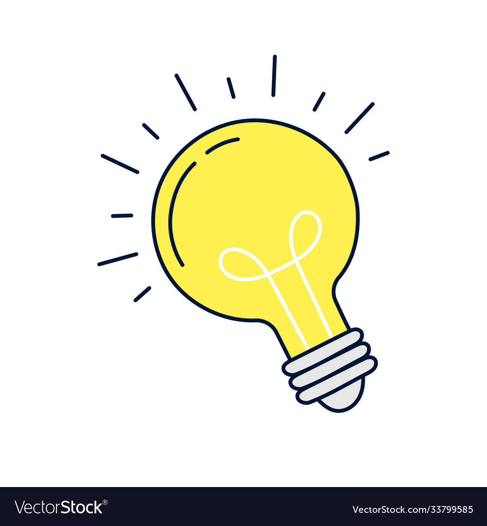 Light bulb design objects science elements