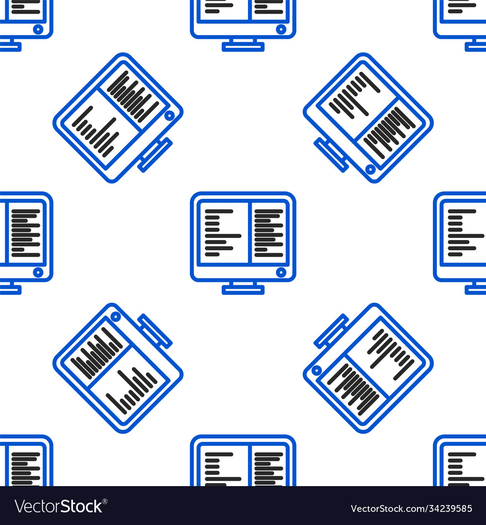 Line computer monitor screen icon isolated