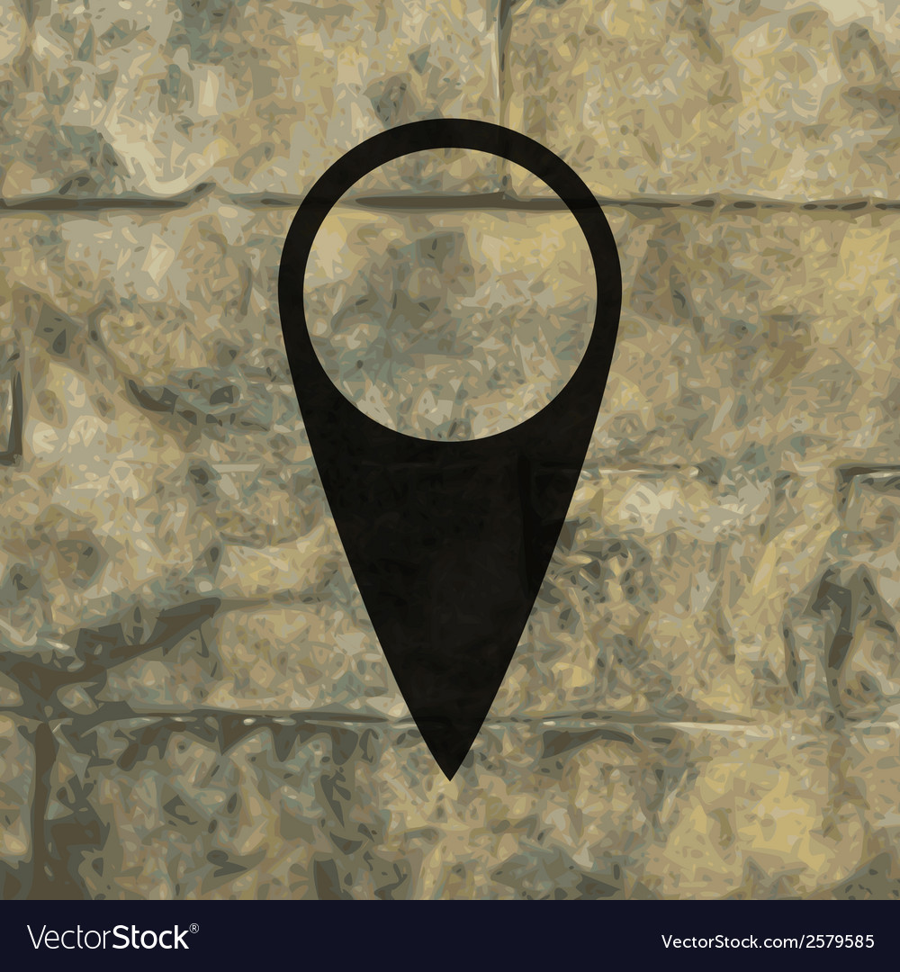 Map pointers flat modern web button and space