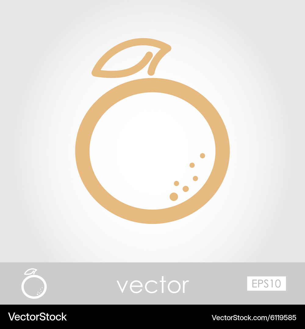 Orange icon Royalty Free Vector Image - VectorStock