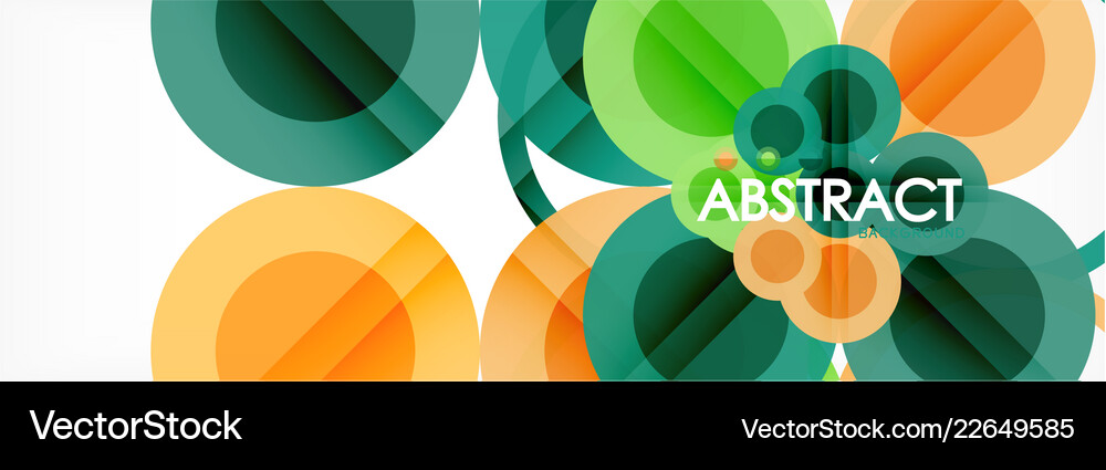 Overlapping circles design background Royalty Free Vector