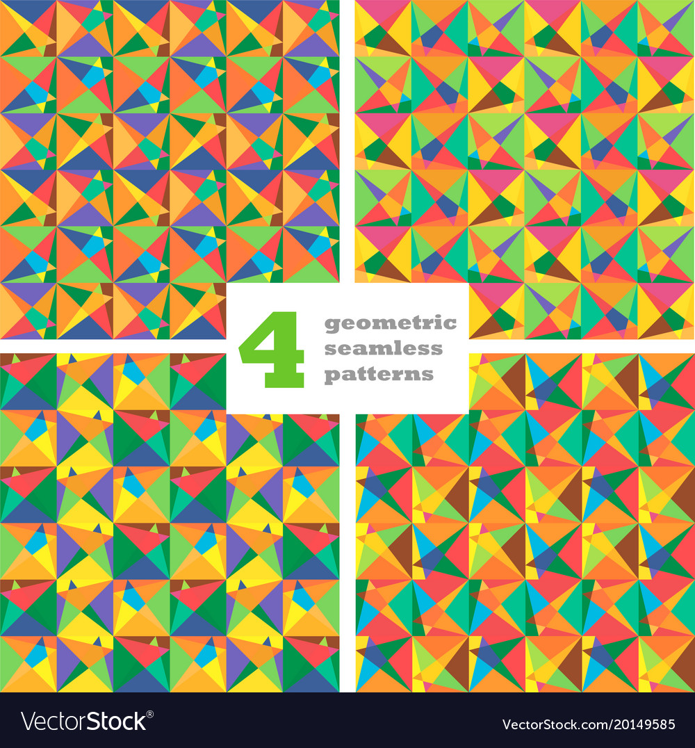 Set of geometric seamless pattern abstract