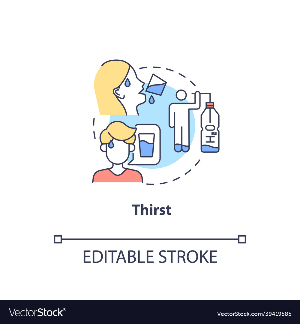 Thirst Concept Icon Royalty Free Vector Image - Vectorstock