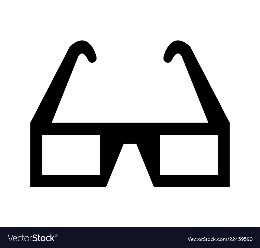 Cinema glasses icon Royalty Free Vector Image - VectorStock