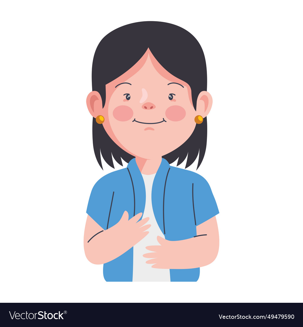 Down syndrome girl cartoon