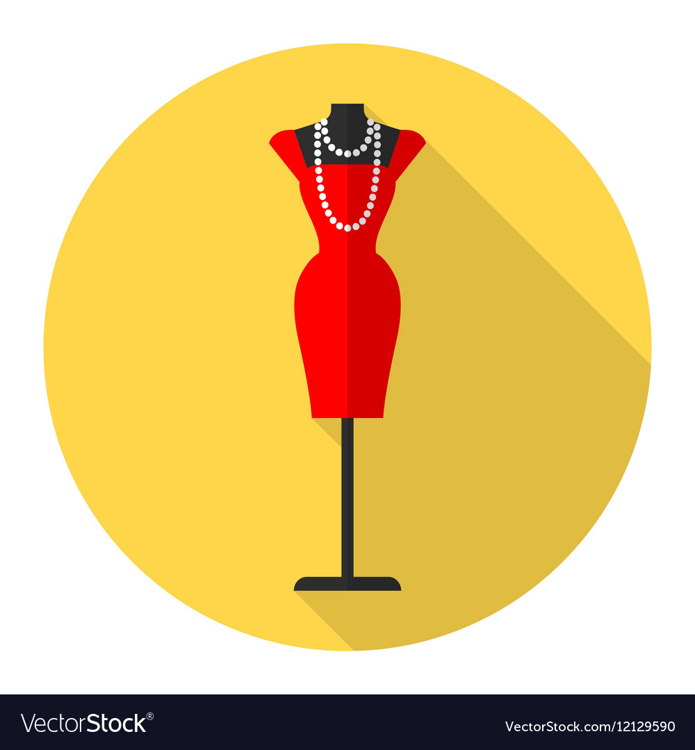 Fashion mannequin flat icon Royalty Free Vector Image