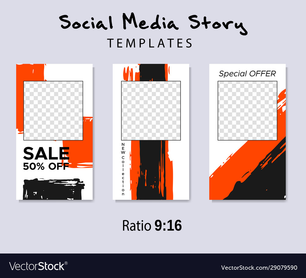 Grunge minimal shape template set design elements vector image Grunge minimal shape template set design elements