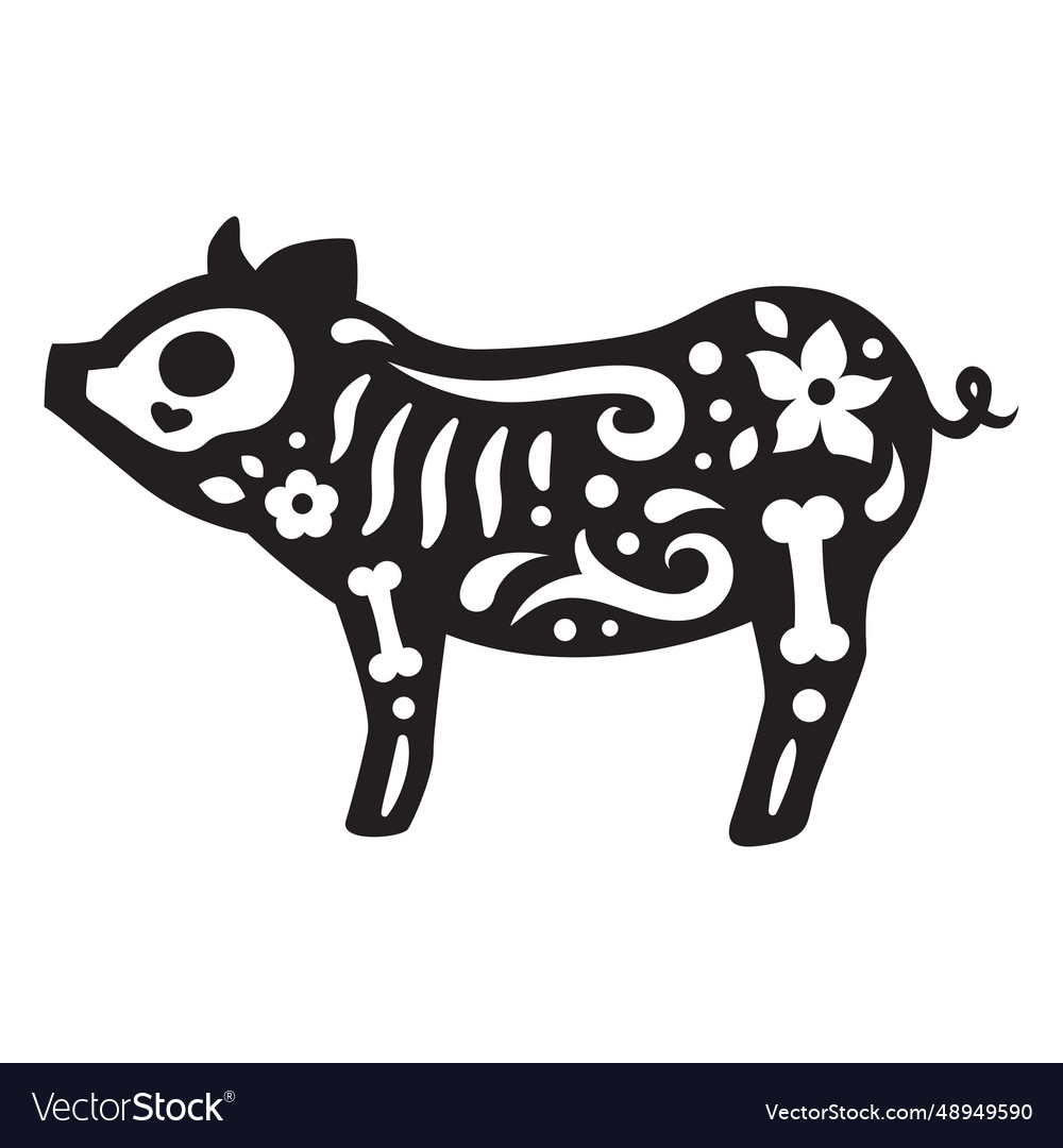 Pig skull cut out