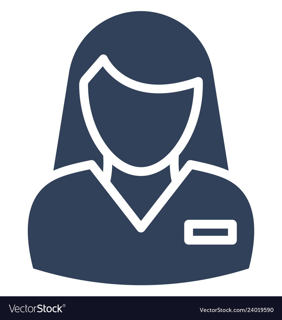 Receptionist icon which can easily modify