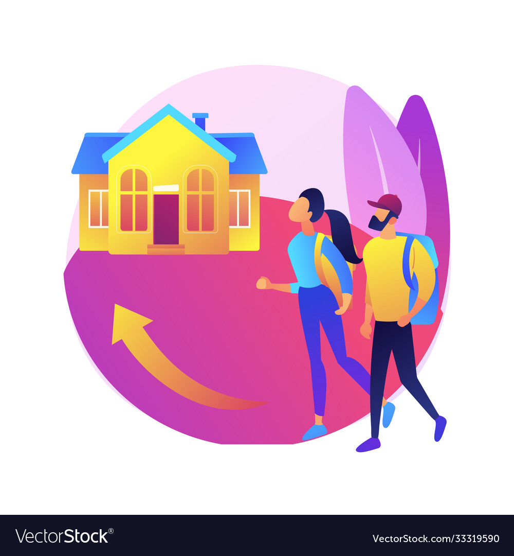 Return migration abstract concept vector image Return migration abstract concept