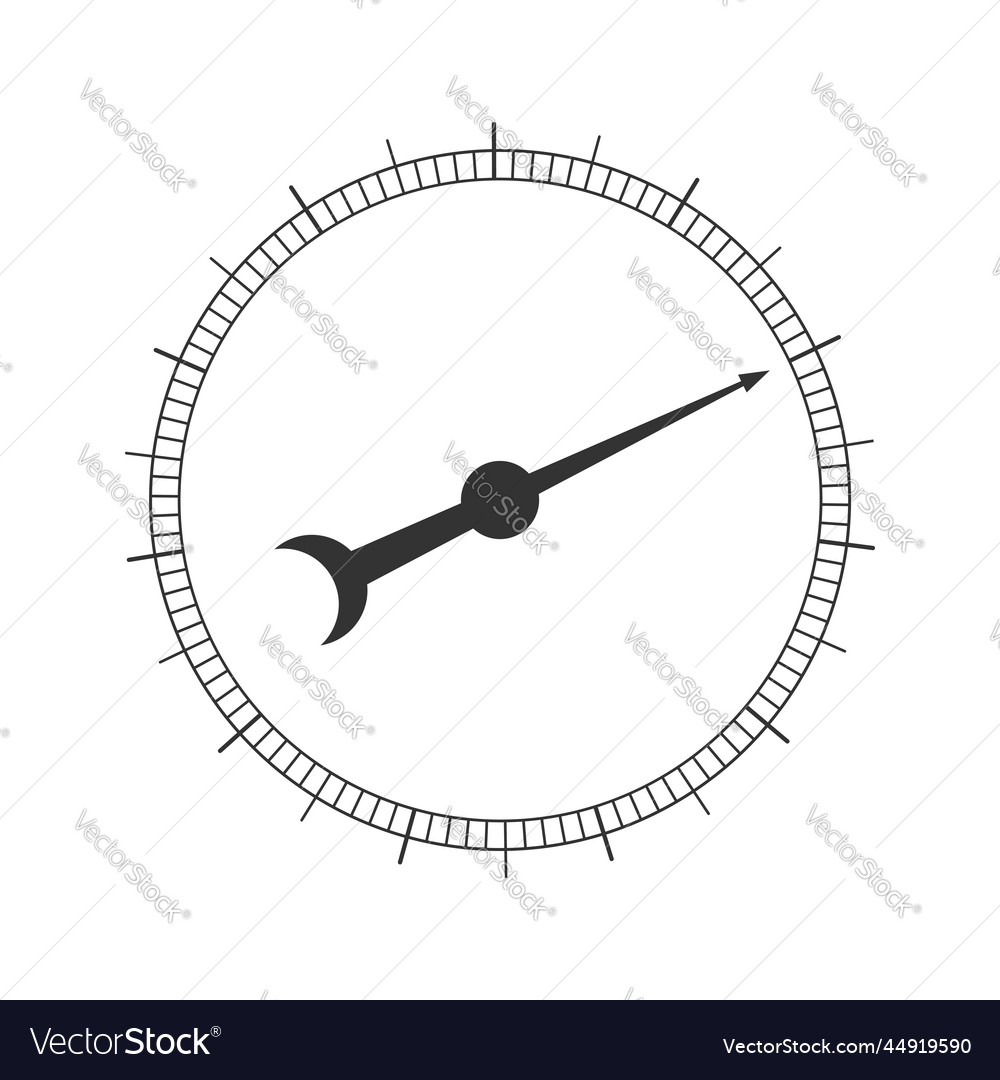 Round measuring scale with arrow template vector image Round measuring scale with arrow template