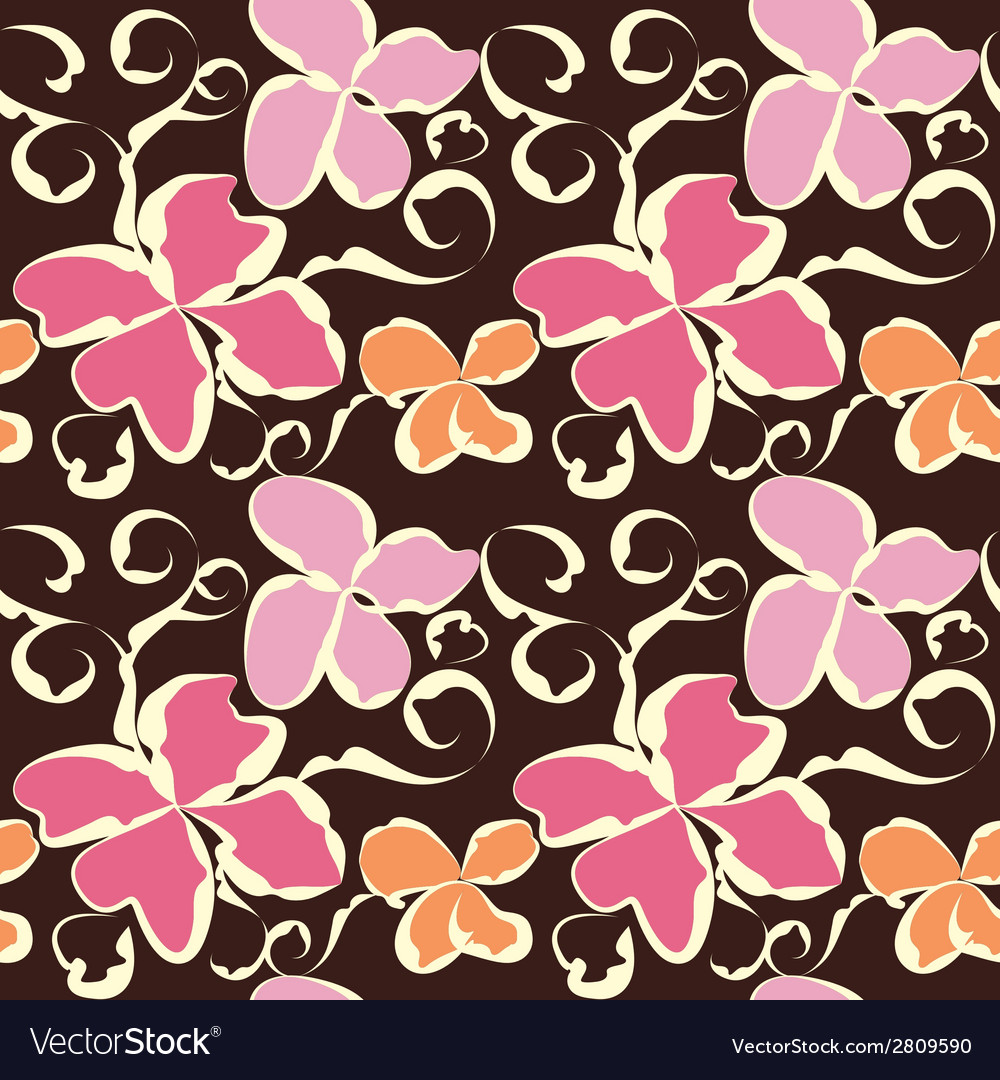 Seamless abstract flower pattern