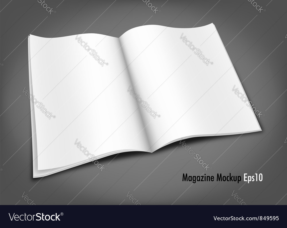Download Blank Magazine Mockup Template Royalty Free Vector Image
