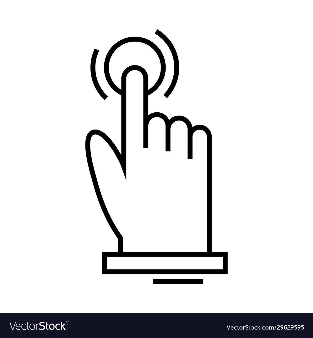 Buttom line icon concept sign outline Royalty Free Vector