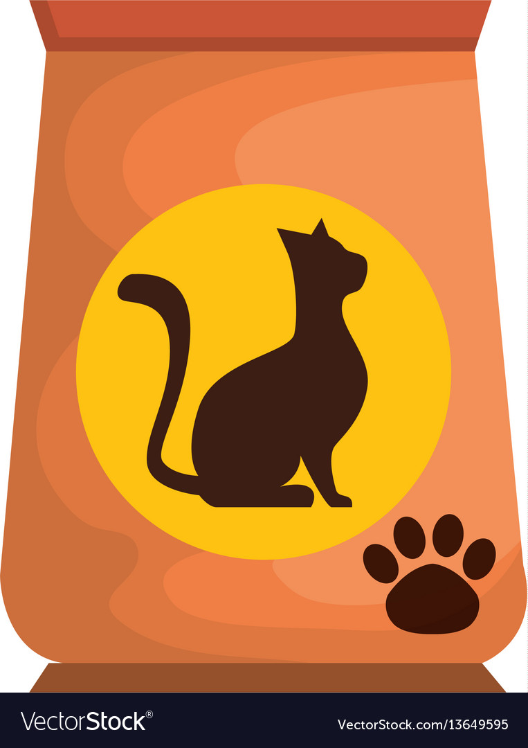 Cat Food Bag Icon Royalty Free Vector Image Vectorstock