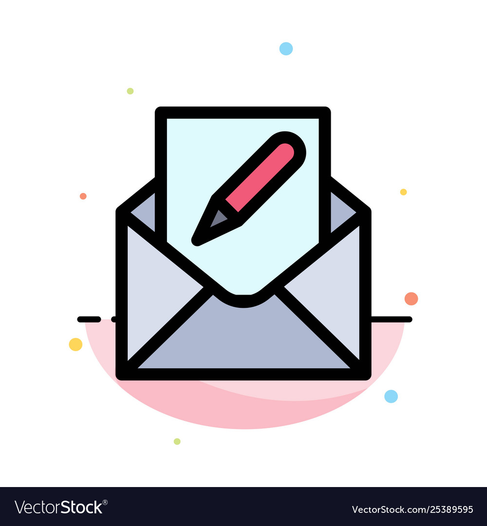 Compose edit email envelope mail abstract flat vector image Compose edit email envelope mail abstract flat