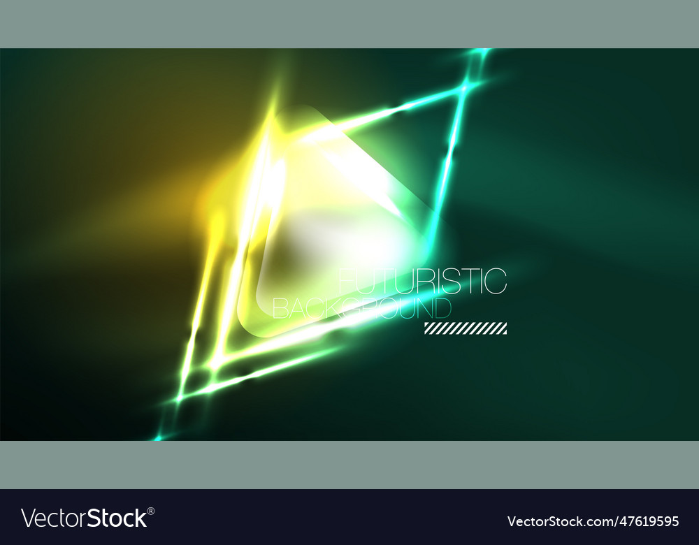 Digital neon abstract background triangles