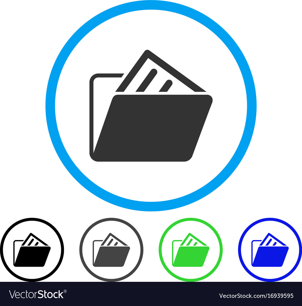 Document folder rounded icon