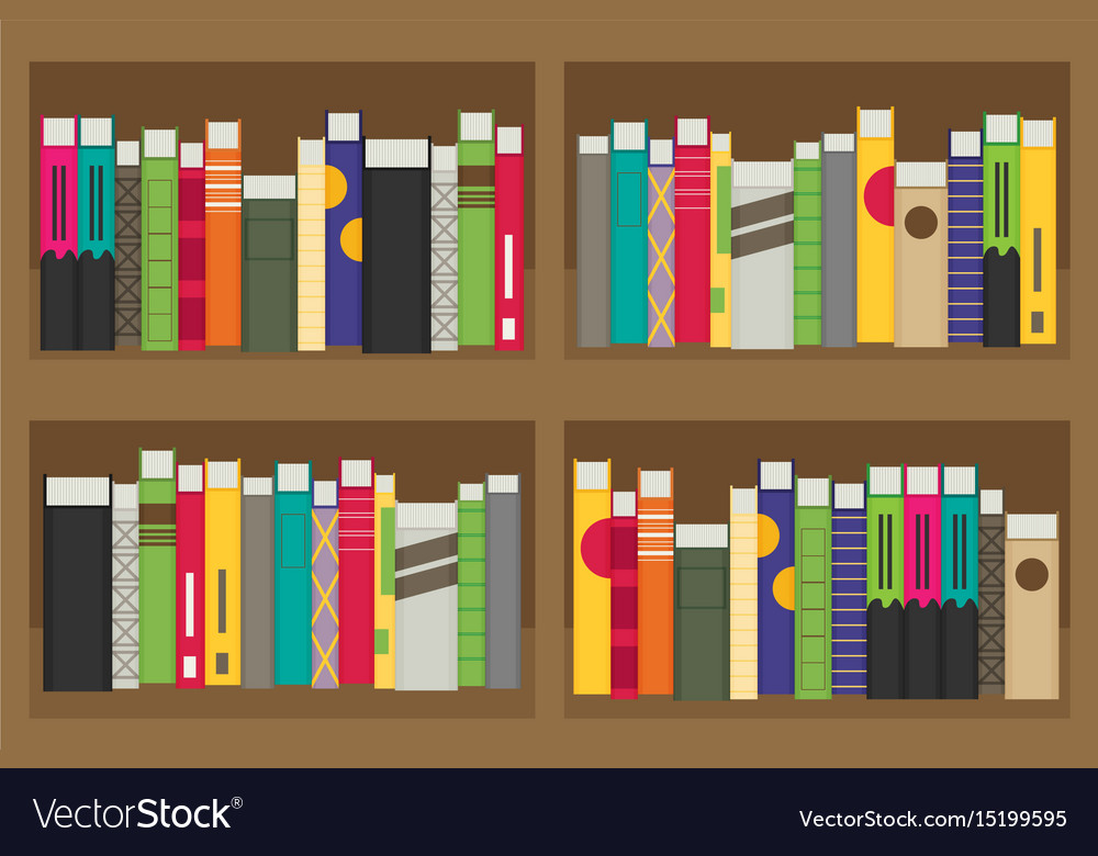 Flat bookshelf modern design